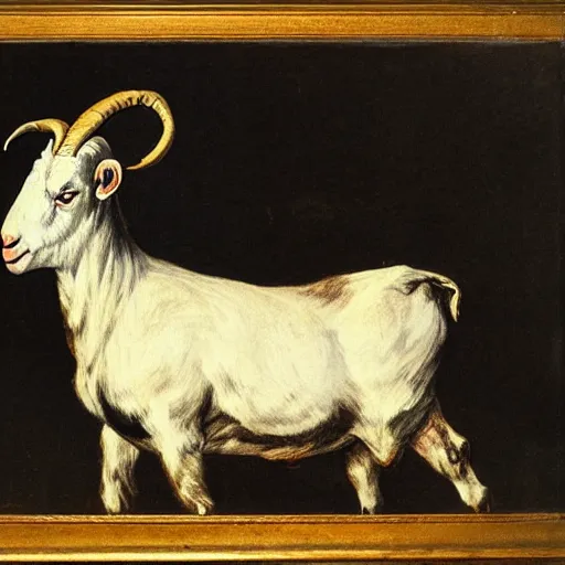 Prompt: goat by goya