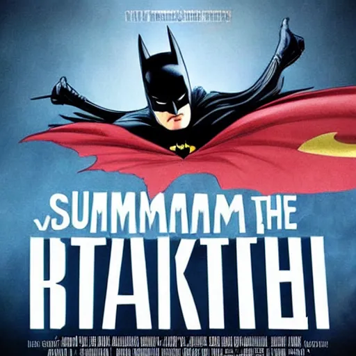 Prompt: summer blockbuster movie poster batman vs the state of indiana