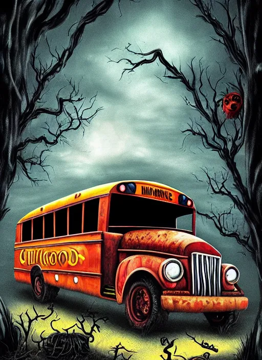 school bus painting