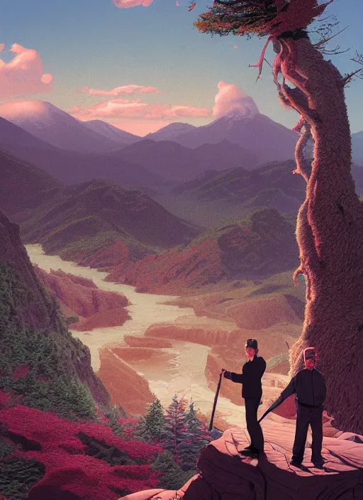 Prompt: Twin Peaks poster artwork by Michael Whelan and Tomer Hanuka, Rendering of the crime scene, full of details, by Makoto Shinkai and thomas kinkade, Matte painting, trending on artstation and unreal engine