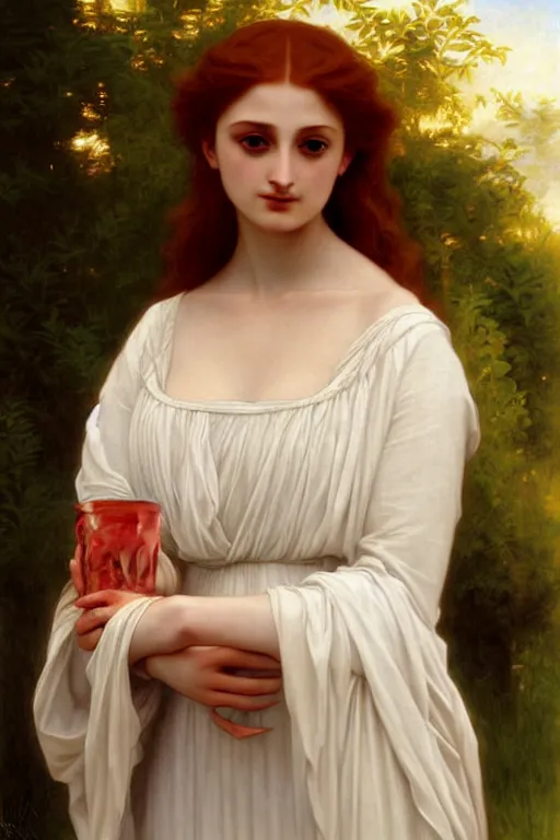 Image similar to sansa, painting by rossetti bouguereau, detailed art, artstation