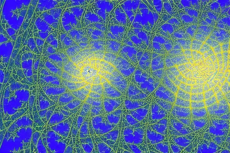 Image similar to a fractal within a fractal within a fractal within a fractal within a fractal, starry night