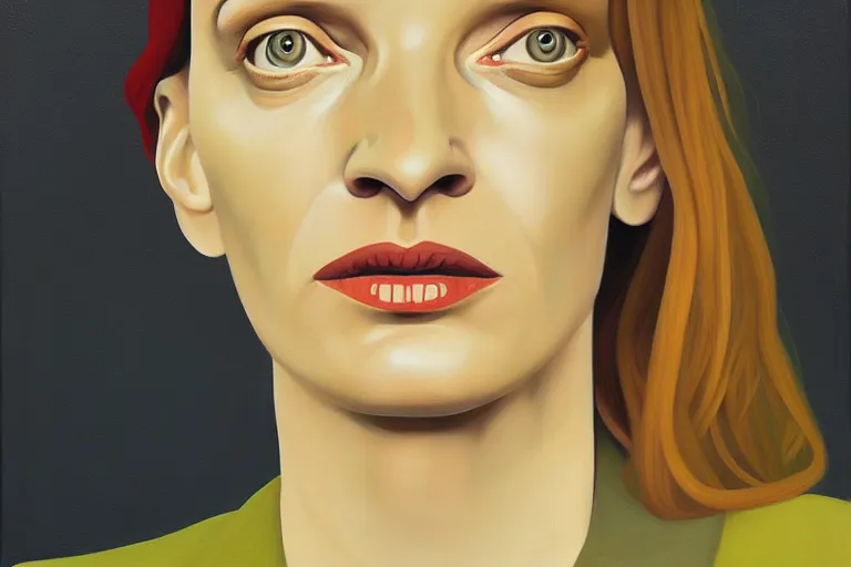 Prompt: portrait of uma thurman artwork by tim eitel