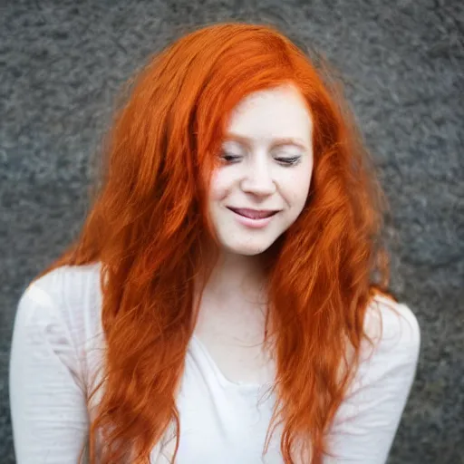 Prompt: girl with ginger hair