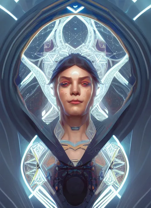 Image similar to symmetry!! portrait of raven from apex, intricate, elegant, glowing lights!! highly detailed, digital painting, artstation, concept art, smooth, sharp focus, illustration, art by artgerm and greg rutkowski and alphonse mucha