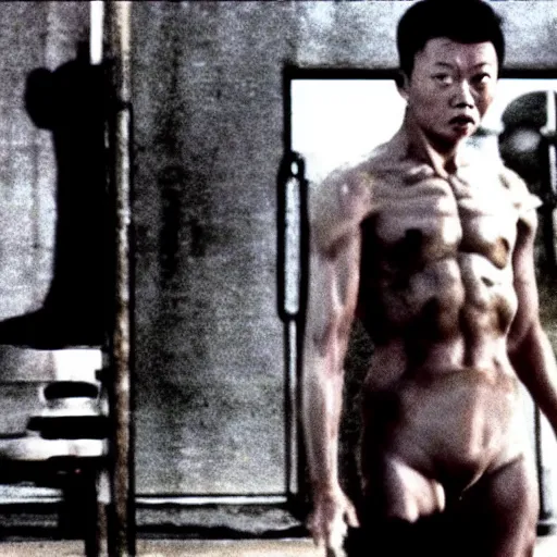 Prompt: film still from 鉄 男 tetsuo 2 body hammer 1 9 9 2 tsukamoto