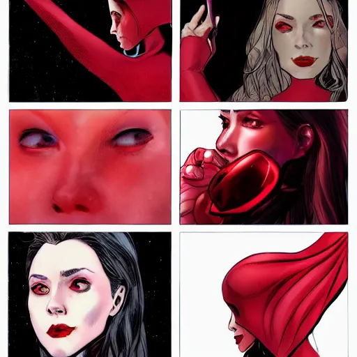 scarlet witch comic, illustrated by jason aaron,, Stable Diffusion