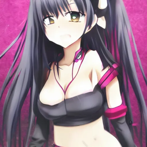 Image similar to kurumi, naraka, anime style, full body, in the style of WLOP