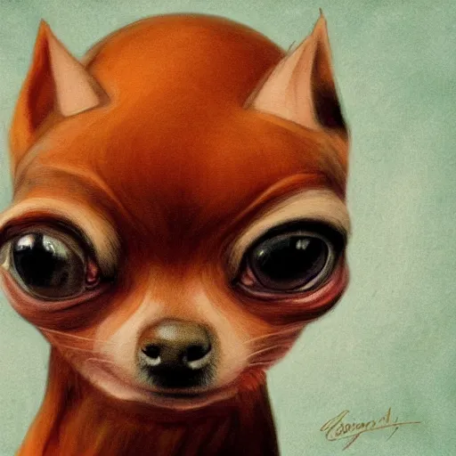 Image similar to chihuahua demon from mars, hyperrealistic