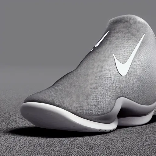 Image similar to new nike shoe looks like a sports car. octane render. rim light.