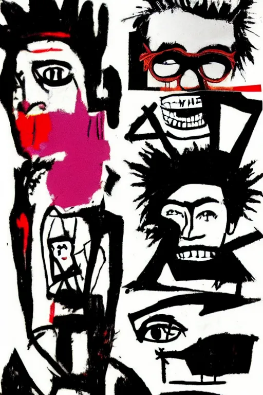 Prompt: devil in the style of jean michel basquiat, andy warhol, and pablo picasso