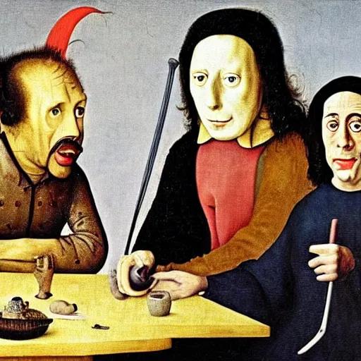 Image similar to Seinfeld by Hieronymous Bosch