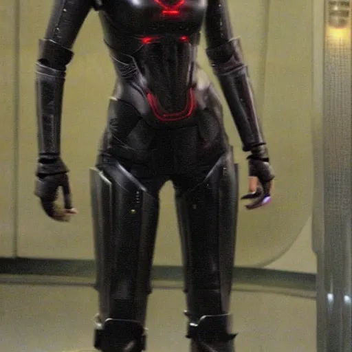 Image similar to Hot slim fit attractive steel cylon woman from battlestar galactica
