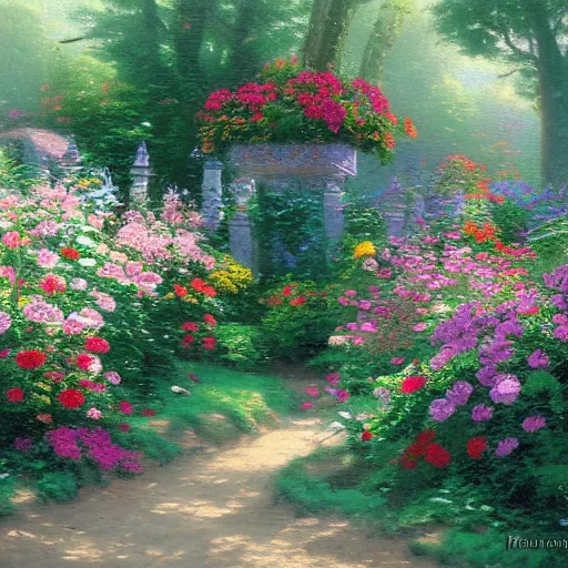 Prompt: a border of brier roses, style thomas kinkade,