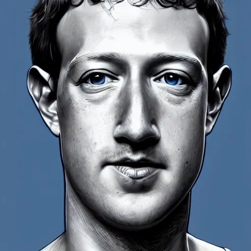 Prompt: Mark Zuckerberg, closeup, D&D, fantasy, intricate, elegant, highly detailed, digital painting, artstation, concept art, matte, sharp focus, illustration
