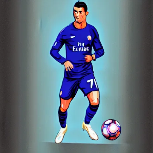 Prompt: cristiano ronaldo, by rossdraws