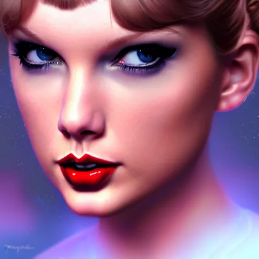 Image similar to Portrait of Taylor Swift as Princess Leia in Star Wars, intricate, elegant, super highly detailed, professional digital painting, artstation, concept art, smooth, sharp focus, no blur, no dof, extreme illustration, Unreal Engine 5, 8K