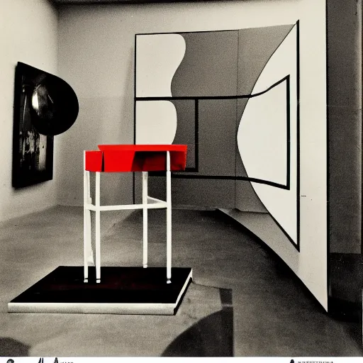 Image similar to An offset photography of an object on display, three colors, ((((anthropology of wonder)))), (exotic artifacts), bauhaus, colonial expedition, exhibition, 60s style