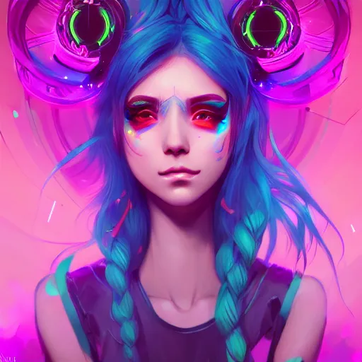 Image similar to a portrait of a beautiful raver, art by lois van baarle and loish and ross tran and rossdraws and sam yang and samdoesarts and artgerm, digital art, highly detailed, intricate, sharp focus, Trending on Artstation HQ, deviantart, unreal engine 5, 4K UHD image