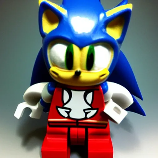 Image similar to sonic lego figure