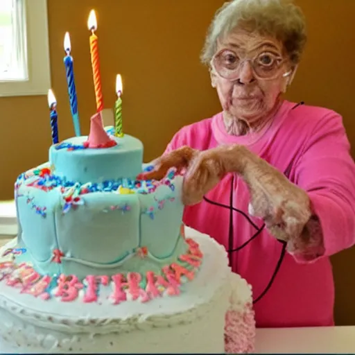 Image similar to grandma brings your birthday cake