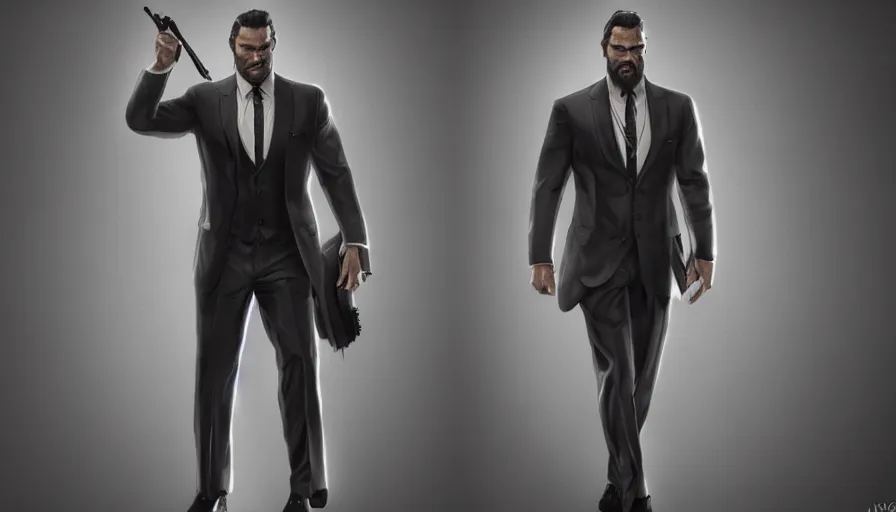 Image similar to Jason Momoa as a mafia boss in suit and tie, hyperdetailed, artstation, cgsociety, 8k