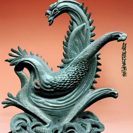 Image similar to phoenix statue made in tang dynasty