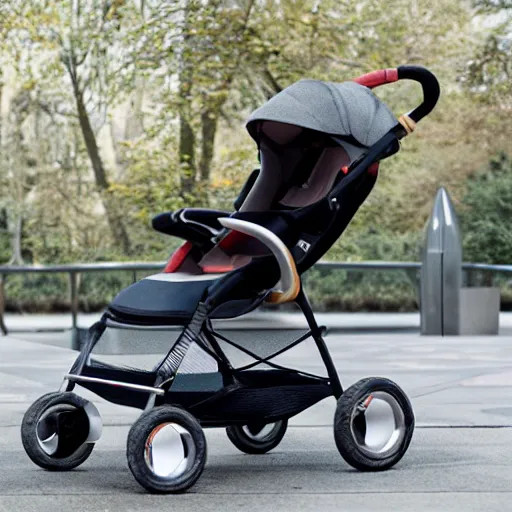 Image similar to baby stroller designed by Tesla