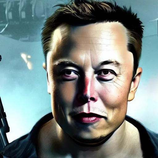 Image similar to Elon Musk as an enemy in Call of Duty videogame