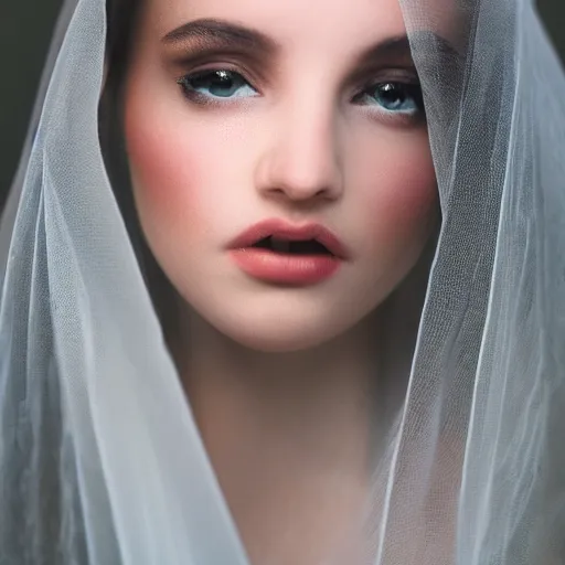 Prompt: a beautiful veiled face