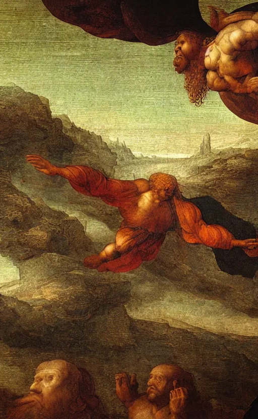Prompt: The Towel of Babel reaching out towards the heavens above by Leonardo Da Vinci, surreal, renaissance, oil on canvas