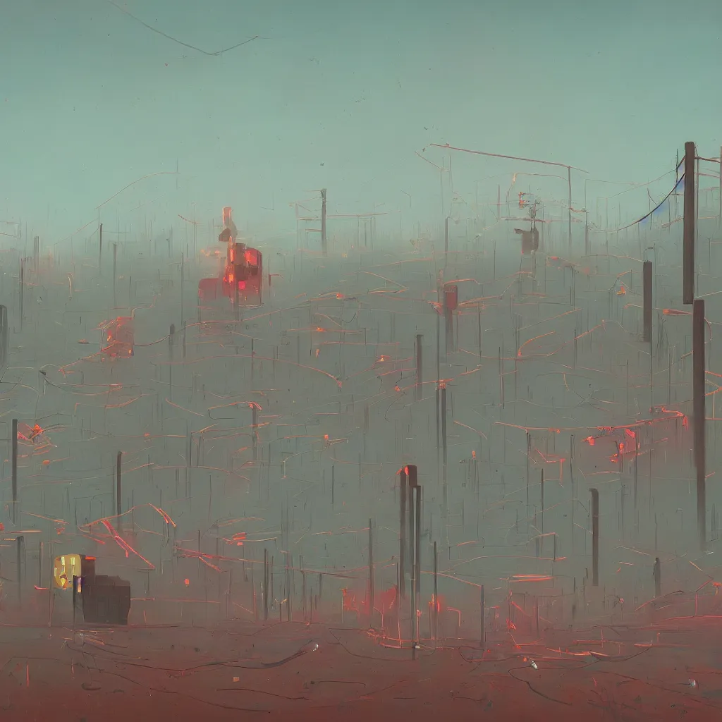 Prompt: abstract by simon stalenhag