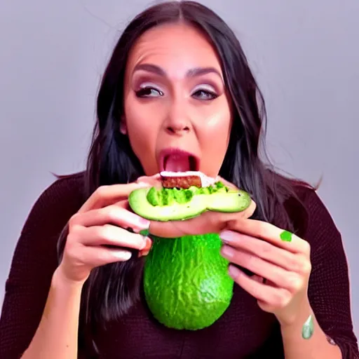 Image similar to internet celebrity nikocado avocado mukbang