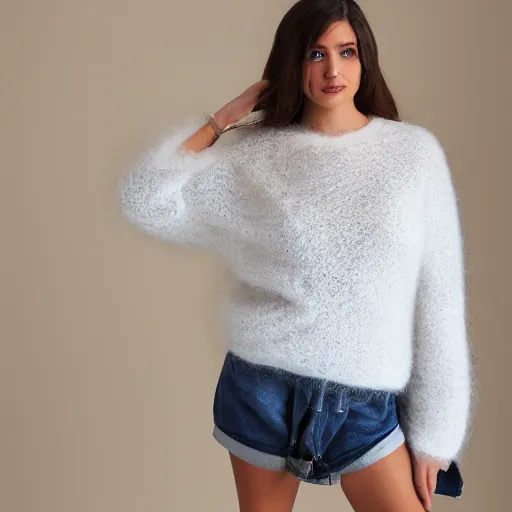 Prompt: angora sweater