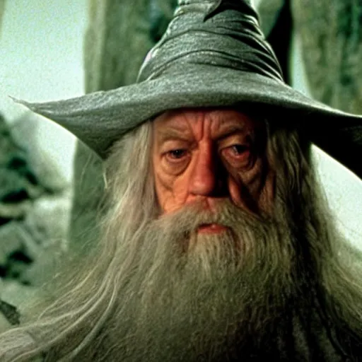 Image similar to A Still of Patrick McGoohan as Gandalf in The Lord of the Rings (2001)