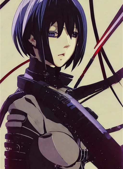 Image similar to tsutomu nihei, anime reol by ilya kuvshinov, last exile, murata range, fine detail, perfect anime face, dramatic lighting, dynamic composition, art deco, cel shading, vivid, rich texture, alphonse mucha, ( ( ( colorful ) ) ), ( ( ( yoshinari yoh ) ) ), loish, guweiz