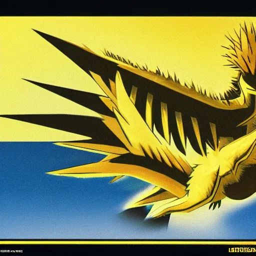 Prompt: national geographic 3 5 mm nature photo of a zapdos