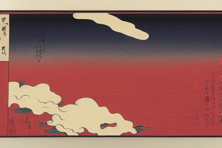 Prompt: ukiyo - e style, ghosts walking at night, clouds and mist, folding fan, wide angle, manzhu sand, hand - painted, granular sense, rich color, red tone, dry bones, beauty