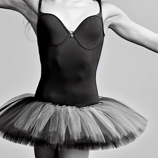 Image similar to victoria's secret adult ballerina, symmetrical face, tutu, dance slippers