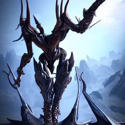 Image similar to high quality bug pov of a beautiful and stunning giant valkyr female warframe, as an anthropomorphic dragon, doing an elegant pose high above you, a giant warframe dragon foot looms over you, about to step on you, unaware of your existence, slick elegant design, sharp claws, detailed shot legs-up, highly detailed art, epic cinematic shot, realistic, professional digital art, high end digital art, furry art, DeviantArt, artstation, Furaffinity, 8k HD render, epic lighting, depth of field