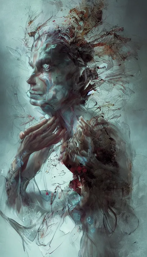 Image similar to portrait of a digital shaman, by ryohei hase