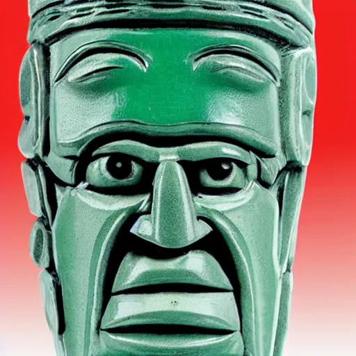 Image similar to a tiki mug in the shape of noam chomsky