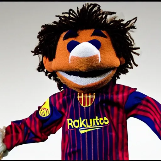 Image similar to lionel messi as a muppet