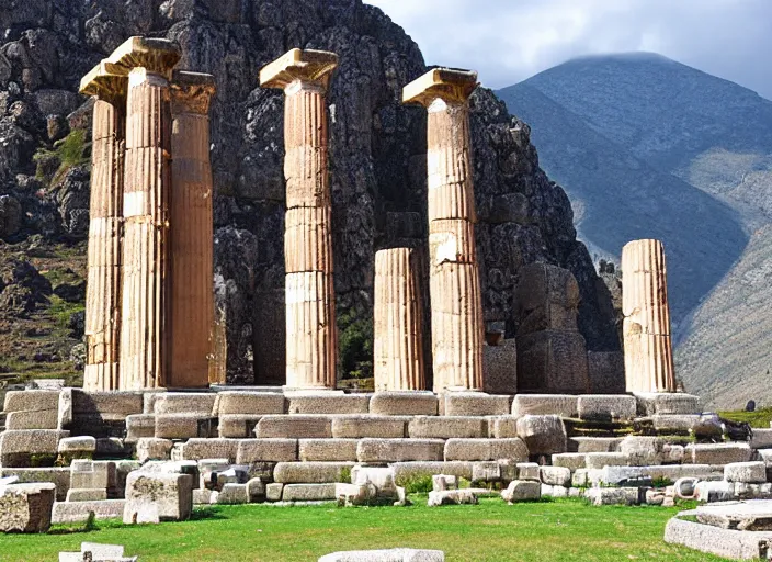 Image similar to the temple of apollo at delphi