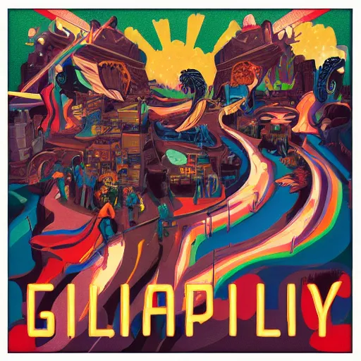 Prompt: a replica of the Glory Sound Prep album cover artwork, digital painting, super detailed