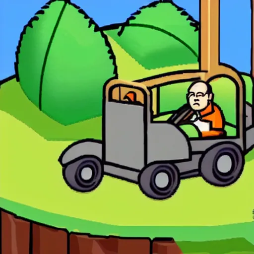 Image similar to george costanza in the video game putt putt saves the zoo