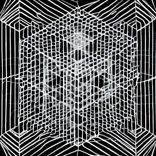 Image similar to time is merely the shadow of an inter dimensional hypercube pattern phasing through all infinite possibilities