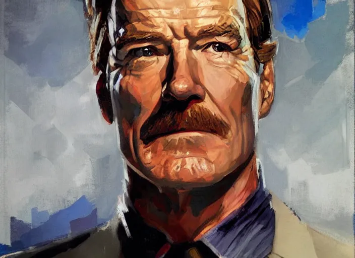 Prompt: a highly detailed beautiful portrait of bryan cranston as batman, by gregory manchess, james gurney, james jean