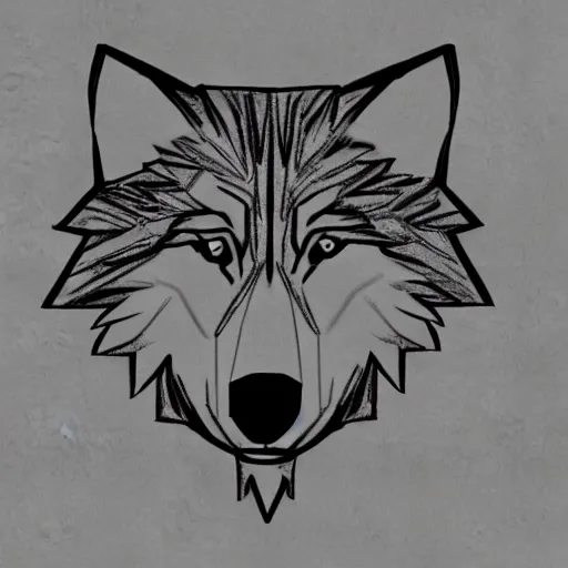 Image similar to wolf template base sketch, sideways view, simple, no color, coloring book style, high quality, HD, 8K