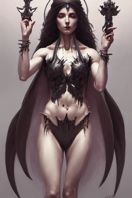 Image similar to goddess of death, accurate anatomy, only two hands, highly detailed, digital painting, artstation, concept art, smooth, sharp focus, illustration, Unreal Engine 5, 8K, art by art by artgerm and greg rutkowski and edgar maxence